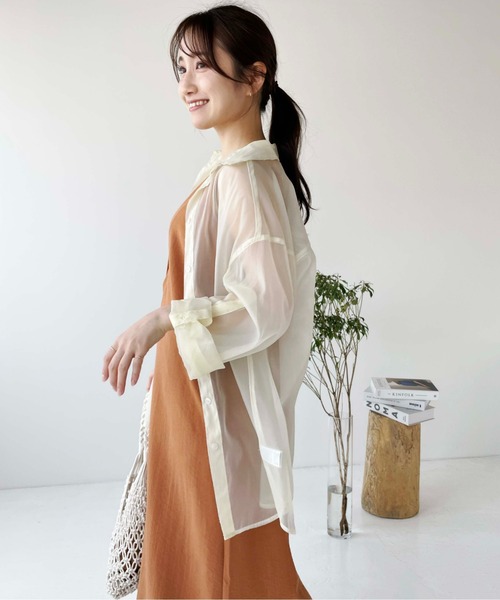 StyleSea（スタイルシー）の「Vネックデザインワンピース（ワンピース・レディース・アイボリー/ライトベージュ/オレンジ/ブラック・MEDIUM）」の19枚目の写真