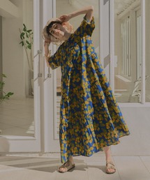 manana suerte | オリジナルプリントリゾートワンピース(ワンピース)