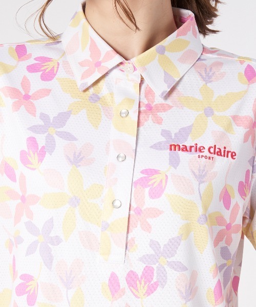 ブラウス シャツ 「marie claire/マリ.クレール」レディース半袖シャツ　花柄　ゴルフ レディース セール】【marie claire/マリ.クレール】レディース半袖花柄