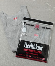【Healthknit】2-53001 2P パック入り ベーシックリブコットンタンクトップ