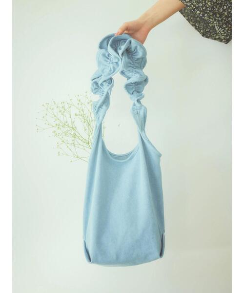 AMERICAN HOLIC（アメリカンホリック）の「デニムフリルバッグ（エコバッグ/サブバッグ・レディース・サックスブルー・FREE）」の4枚目の写真