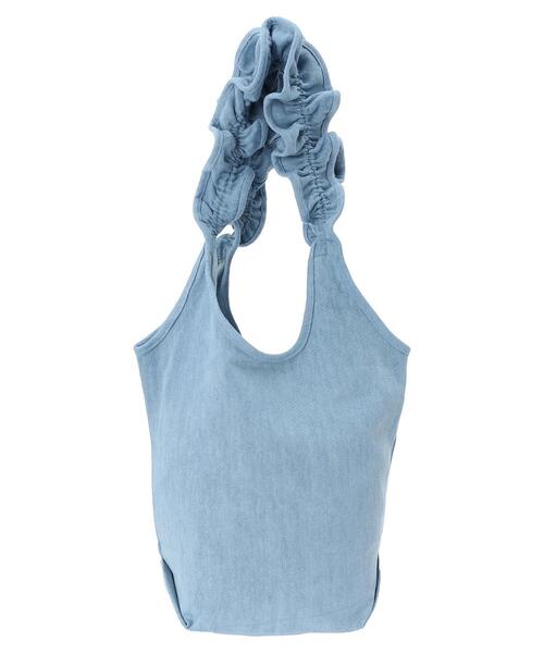 AMERICAN HOLIC（アメリカンホリック）の「デニムフリルバッグ（エコバッグ/サブバッグ・レディース・サックスブルー・FREE）」の3枚目の写真