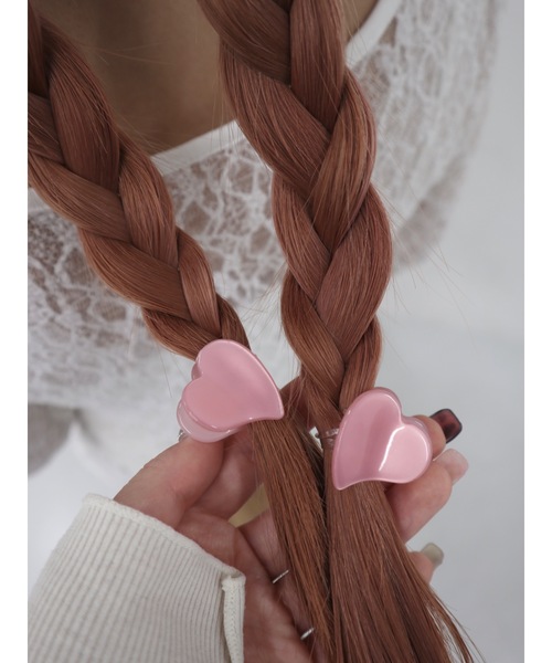 JUMELLE（ジュメロ）の「【ZOZOTOWN限定】カラーハートクリップ（バレッタ/ヘアクリップ・レディース・ワイン/ピンク/アイボリー・FREE）」の2枚目の写真
