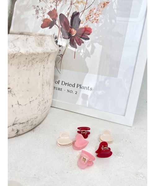 JUMELLE（ジュメロ）の「【ZOZOTOWN限定】カラーハートクリップ（バレッタ/ヘアクリップ・レディース・ワイン/ピンク/アイボリー・FREE）」の3枚目の写真