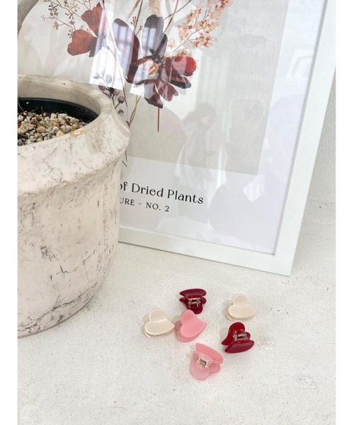 JUMELLE（ジュメロ）の「【ZOZOTOWN限定】カラーハートクリップ（バレッタ/ヘアクリップ・レディース・ワイン/ピンク/アイボリー・FREE）」の4枚目の写真