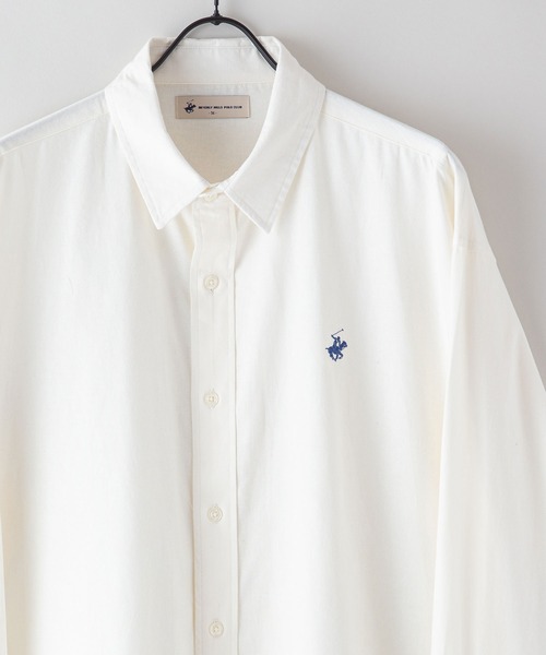 BEVERLY HILLS POLO CLUB(ビバリーヒルズポロクラブ)の「【BEVERLY HILLS POLO CLUB/ビバリーヒルズポロクラブ】ビッグシルエット オーバーサイズ ワンポイントブランドロゴ刺繍 シャツ(シャツ/ブラウス・レディース・ライトパープル/オフホワイト/ネイビー/ライトグリーン/サックスブルー/ラベンダー・MEDIUM)」の7枚目の写真