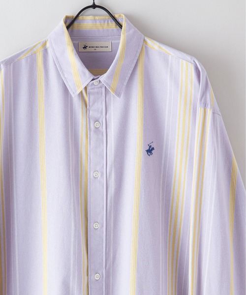 BEVERLY HILLS POLO CLUB(ビバリーヒルズポロクラブ)の「【BEVERLY HILLS POLO CLUB/ビバリーヒルズポロクラブ】ビッグシルエット オーバーサイズ ワンポイントブランドロゴ刺繍 シャツ(シャツ/ブラウス・レディース・ライトパープル/オフホワイト/ネイビー/ライトグリーン/サックスブルー/ラベンダー・MEDIUM)」の11枚目の写真