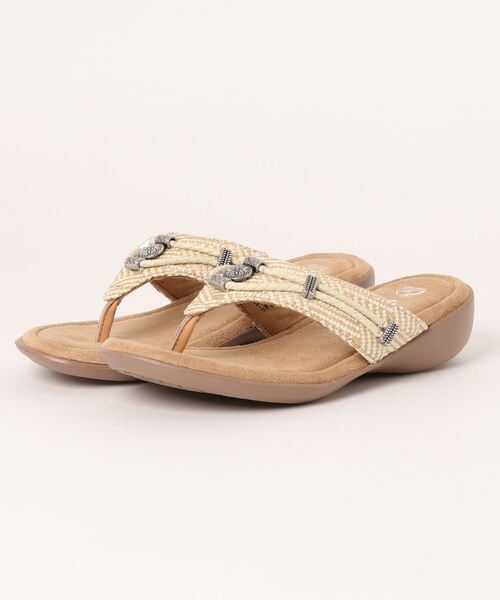 Minnetonka（ミネトンカ）の「MINNETONKA ミネトンカ SILVERTHORNE 360【超軽量】レディーストングサンダル(シルバーソーン360) 504041（サンダル・レディース・ベージュ/シルバー/インディゴブルー・24.0cm/25.0cm/23.0cm）」の2枚目の写真