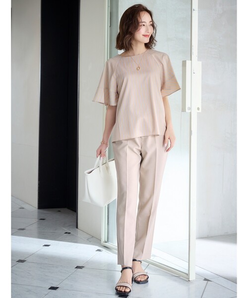 OPAQUE.CLIP(オペークドットクリップ)の「◆アンクルストラップローヒールサンダル(サンダル・レディース・ベージュ/ブラック系/ブラック/ピンクゴールド・02/03)」の8枚目の写真