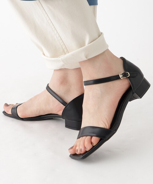 OPAQUE.CLIP(オペークドットクリップ)の「◆アンクルストラップローヒールサンダル(サンダル・レディース・ベージュ/ブラック系/ブラック/ピンクゴールド・02/03)」の22枚目の写真