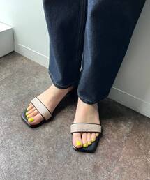 OPAQUE.CLIP | アンクルストラップローヒールサンダル(サンダル)