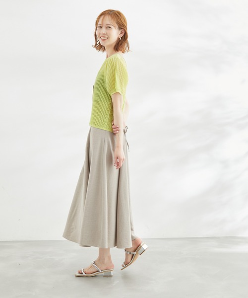 ROPE' PICNIC（ロペピクニック）の「2WAY/ポコポコ編みシアープリーツカーディガン（カーディガン/ボレロ・レディース・ホワイト/ブラック/ターコイズブルー/イエロー系その他・38）」の21枚目の写真