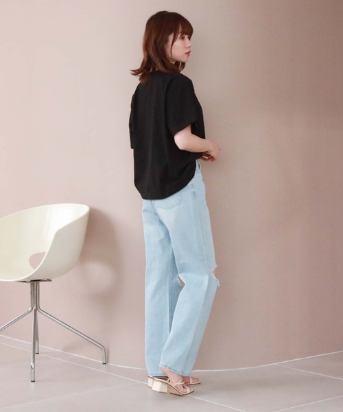 archives(アルシーヴ)の「刺繍ストーンアソートBIGTシャツ(Tシャツ/カットソー・レディース・チャコールグレー/ホワイト/ブラック/オフホワイト・MEDIUM)」の18枚目の写真