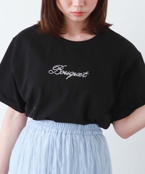 archives(アルシーヴ)の「刺繍ストーンアソートBIGTシャツ(Tシャツ/カットソー・レディース・チャコールグレー/ホワイト/ブラック/オフホワイト・MEDIUM)」の11枚目の写真
