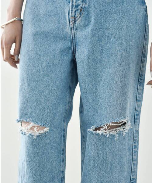 CODE A(コードエー)の「【NEEDBY heritage】 LISA highrise tapered denim(デニムパンツ・レディース・ライトブルー・23/24/25/26)」の7枚目の写真