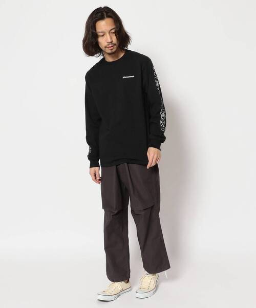 MANASTASH(マナスタッシュ)の「MANASTASH/マナスタッシュ/90s SleeveLogo L/S T-Shrits/袖ロゴロングスリーブTシャツ(Tシャツ/カットソー・メンズ・ブラック/ホワイト/ゴールド・XL/L/M)」の12枚目の写真