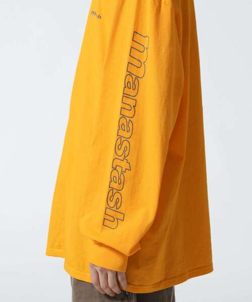 MANASTASH(マナスタッシュ)の「MANASTASH/マナスタッシュ/90s SleeveLogo L/S T-Shrits/袖ロゴロングスリーブTシャツ(Tシャツ/カットソー・メンズ・ブラック/ホワイト/ゴールド・XL/L/M)」の22枚目の写真