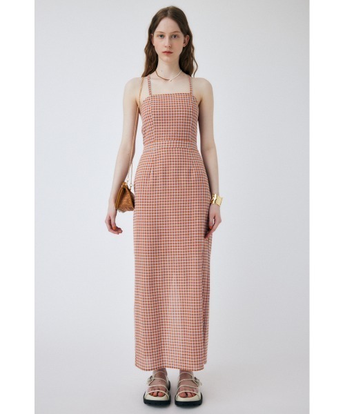 MOUSSY(マウジー)の「SUMMER GINGHAM CHECK ドレス(ワンピース・レディース・オレンジ/ネイビー/イエロー・1/2)」の12枚目の写真