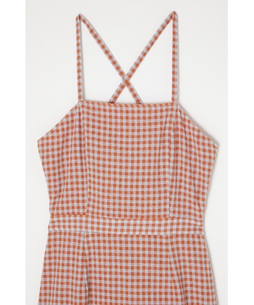 MOUSSY(マウジー)の「SUMMER GINGHAM CHECK ドレス(ワンピース・レディース・オレンジ/ネイビー/イエロー・1/2)」の21枚目の写真