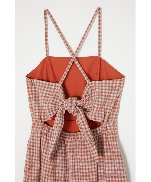 MOUSSY(マウジー)の「SUMMER GINGHAM CHECK ドレス(ワンピース・レディース・オレンジ/ネイビー/イエロー・1/2)」の22枚目の写真