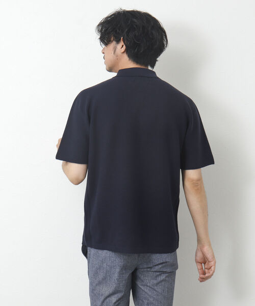 NOLLEY'S goodman（ノーリーズグッドマン）の「《ビジカジ対応》ホールガーメント 半袖ニットポロシャツ（ポロシャツ・メンズ・オレンジ/グレイッシュベージュ/ブラック/ダークネイビー・M/L）」の13枚目の写真