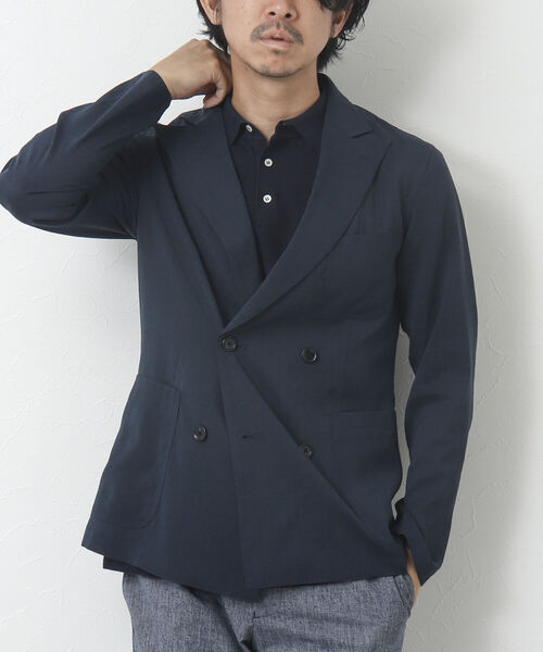 NOLLEY'S goodman（ノーリーズグッドマン）の「《ビジカジ対応》ホールガーメント 半袖ニットポロシャツ（ポロシャツ・メンズ・オレンジ/グレイッシュベージュ/ブラック/ダークネイビー・M/L）」の18枚目の写真