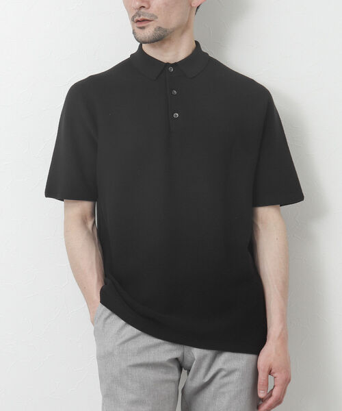 NOLLEY'S goodman（ノーリーズグッドマン）の「《ビジカジ対応》ホールガーメント 半袖ニットポロシャツ（ポロシャツ・メンズ・オレンジ/グレイッシュベージュ/ブラック/ダークネイビー・M/L）」の20枚目の写真