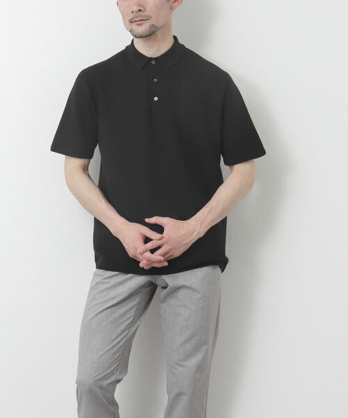 NOLLEY'S goodman（ノーリーズグッドマン）の「《ビジカジ対応》ホールガーメント 半袖ニットポロシャツ（ポロシャツ・メンズ・オレンジ/グレイッシュベージュ/ブラック/ダークネイビー・M/L）」の21枚目の写真