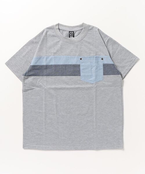 ARCADE（アーケード）の「パネル切替デザイン ポケット付き半袖Tシャツ（Tシャツ/カットソー・メンズ・ブラック/ライトグレー系1/ベージュ系1/ホワイト系1/ブラック系1/ホワイト/グレー・L/LL/M）」の19枚目の写真