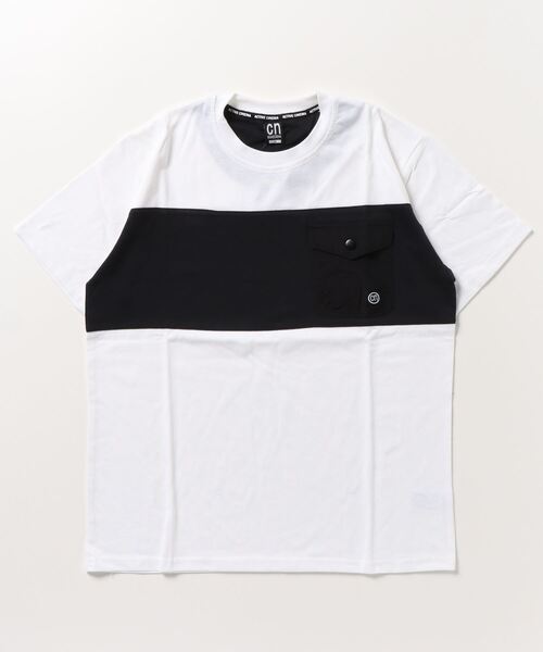 ARCADE（アーケード）の「パネル切替デザイン ポケット付き半袖Tシャツ（Tシャツ/カットソー・メンズ・ブラック/ライトグレー系1/ベージュ系1/ホワイト系1/ブラック系1/ホワイト/グレー・L/LL/M）」の15枚目の写真