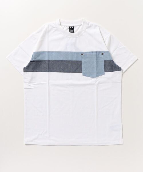 ARCADE（アーケード）の「パネル切替デザイン ポケット付き半袖Tシャツ（Tシャツ/カットソー・メンズ・ブラック/ライトグレー系1/ベージュ系1/ホワイト系1/ブラック系1/ホワイト/グレー・L/LL/M）」の21枚目の写真