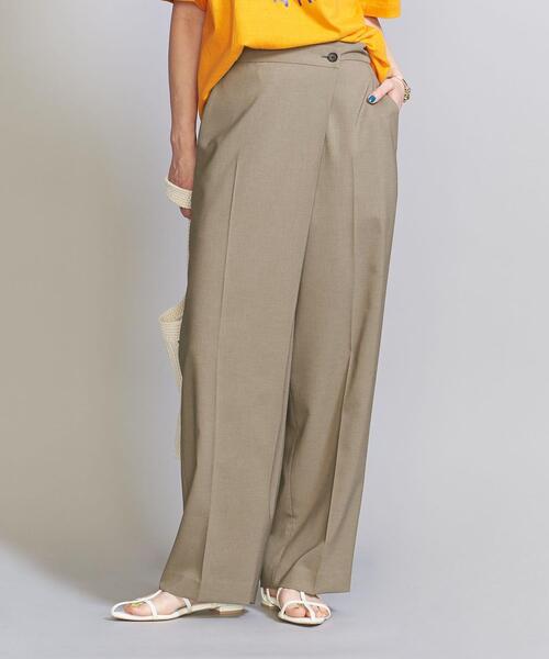 BEAUTY＆YOUTH UNITED ARROWS ポプリンラップワイドパンツ UNITED ARROWS LTD. OUTLET｜ポプリン ラップ ワイドパンツ