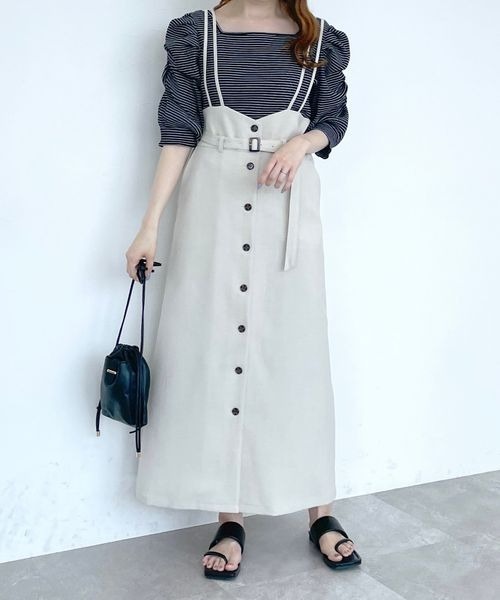 mysty woman(ミスティウーマン)の「パワショル2WAYテレコプルオーバー 907305(Tシャツ/カットソー・レディース・ライトブルー/ブラック/ホワイト系その他/ブラック系その他/オフホワイト・FREE)」の16枚目の写真