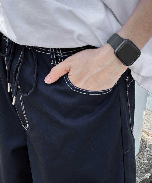 kutir（クティール）の「ロールアップワンポイント刺繍スケーターパンツ（その他パンツ・メンズ・ネイビー/ベージュ・SMALL/MEDIUM/LARGE）」の18枚目の写真