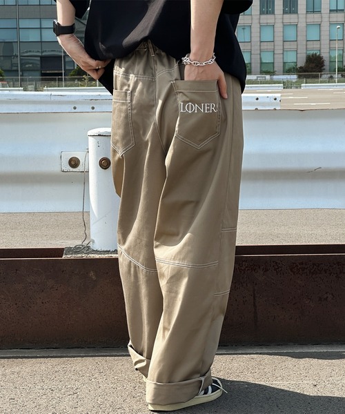 kutir（クティール）の「ロールアップワンポイント刺繍スケーターパンツ（その他パンツ・メンズ・ネイビー/ベージュ・SMALL/MEDIUM/LARGE）」の19枚目の写真