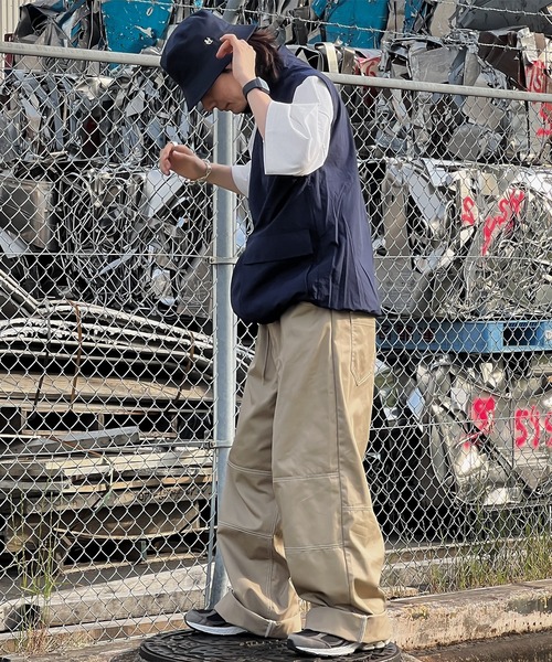 kutir（クティール）の「ロールアップワンポイント刺繍スケーターパンツ（その他パンツ・メンズ・ネイビー/ベージュ・SMALL/MEDIUM/LARGE）」の12枚目の写真