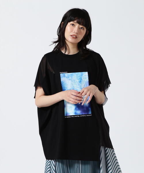 アウラアイラ aulaaila ホログラム フォト Tシャツ AULA AILA tシャツ ホログラムフォトTシャツ レディース