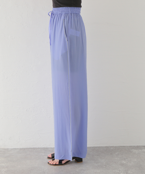 mii(ミー)の「【Mii / ミイ】SILK HAND EMBROIDERED PT:パンツ(その他パンツ・レディース・サックスブルー・SMALL)」の5枚目の写真