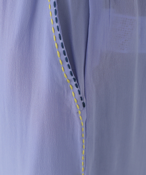 mii(ミー)の「【Mii / ミイ】SILK HAND EMBROIDERED PT:パンツ(その他パンツ・レディース・サックスブルー・SMALL)」の10枚目の写真