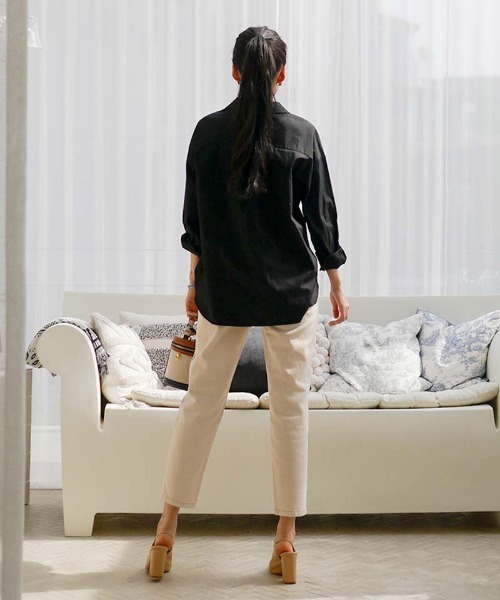 CHOCOA(チョコア)の「マタニティコットンストレートパンツ(その他パンツ・レディース・ベージュ系・MEDIUM/LARGE/SMALL)」の7枚目の写真