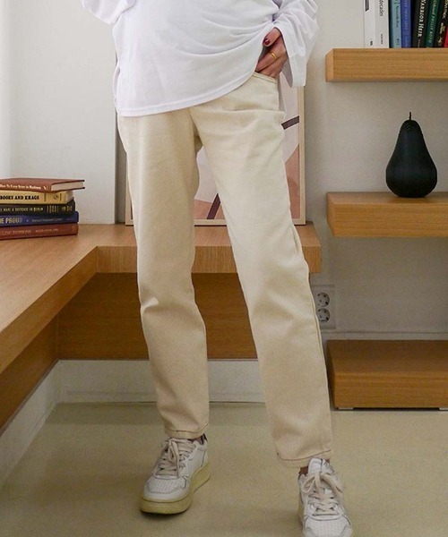 CHOCOA(チョコア)の「マタニティコットンストレートパンツ(その他パンツ・レディース・ベージュ系・MEDIUM/LARGE/SMALL)」の8枚目の写真