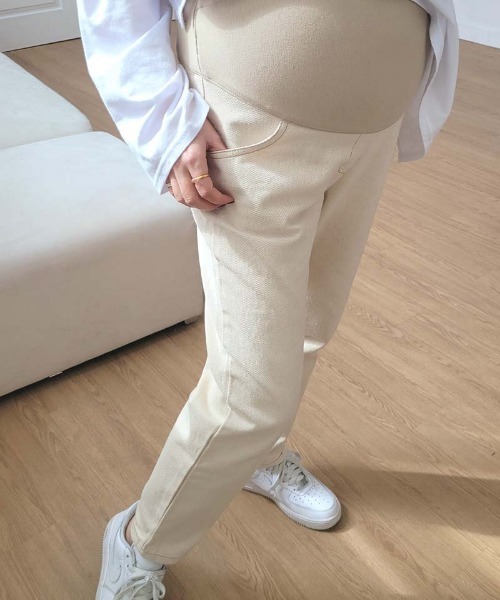 CHOCOA(チョコア)の「マタニティコットンストレートパンツ(その他パンツ・レディース・ベージュ系・MEDIUM/LARGE/SMALL)」の10枚目の写真