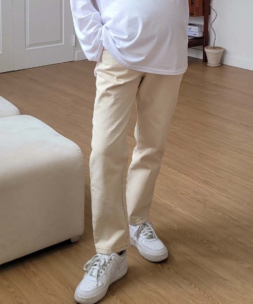 CHOCOA(チョコア)の「マタニティコットンストレートパンツ(その他パンツ・レディース・ベージュ系・MEDIUM/LARGE/SMALL)」の11枚目の写真
