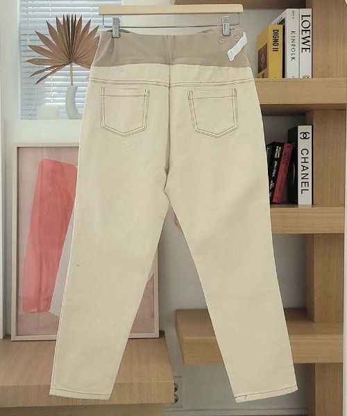 CHOCOA(チョコア)の「マタニティコットンストレートパンツ(その他パンツ・レディース・ベージュ系・MEDIUM/LARGE/SMALL)」の15枚目の写真