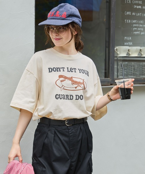 MONO-MART LADY'S(モノマートレディース)の「ヴィンテージライクアニマルグラフィックTシャツ(Tシャツ/カットソー・レディース・ホワイト系/アイボリー系/オフホワイト/オートミール・FREE)」の11枚目の写真