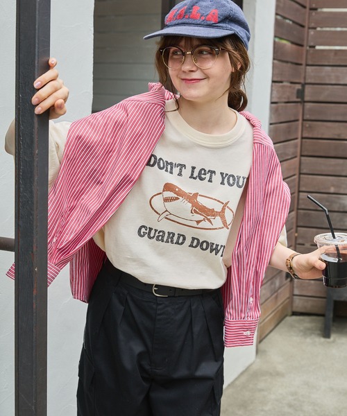 MONO-MART LADY'S(モノマートレディース)の「ヴィンテージライクアニマルグラフィックTシャツ(Tシャツ/カットソー・レディース・ホワイト系/アイボリー系/オフホワイト/オートミール・FREE)」の14枚目の写真