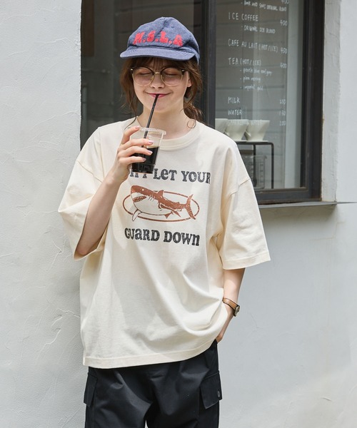 MONO-MART LADY'S(モノマートレディース)の「ヴィンテージライクアニマルグラフィックTシャツ(Tシャツ/カットソー・レディース・ホワイト系/アイボリー系/オフホワイト/オートミール・FREE)」の21枚目の写真