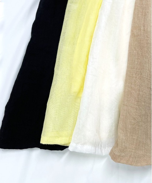 ad thie（アドティエ）の「ふんわり柔らか ティアード ロングスカート（スカート・レディース・オフホワイト/ブラック/ベージュ/イエロー・FREE）」の19枚目の写真