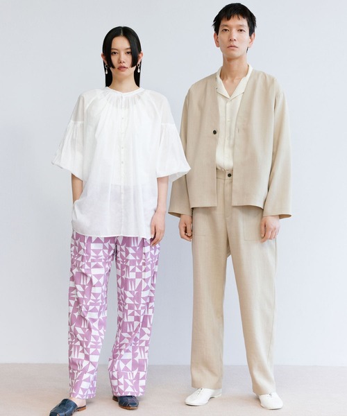 URBAN RESEARCH(アーバンリサーチ)の「『セットアップ対応』小松マテーレリネンライクベイカーパンツ(その他パンツ・メンズ・ネイビー/カーキ/ベージュ系その他・MEDIUM/LARGE)」の7枚目の写真
