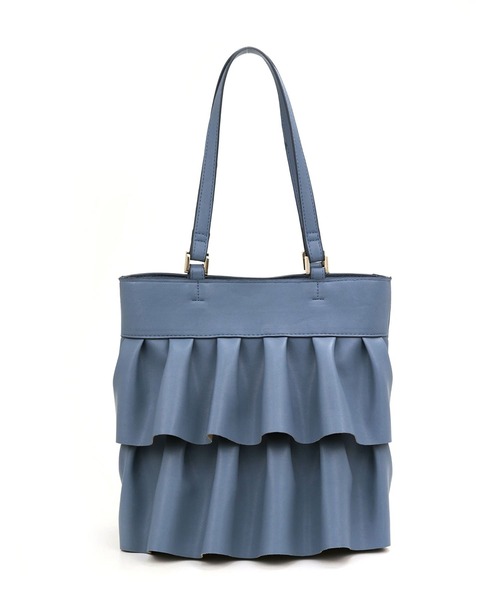 MIAN （ミアン）の「フリルトートバッグ（トートバッグ・レディース・グレイッシュベージュ/ブルー/ブラック・FREE）」の16枚目の写真
